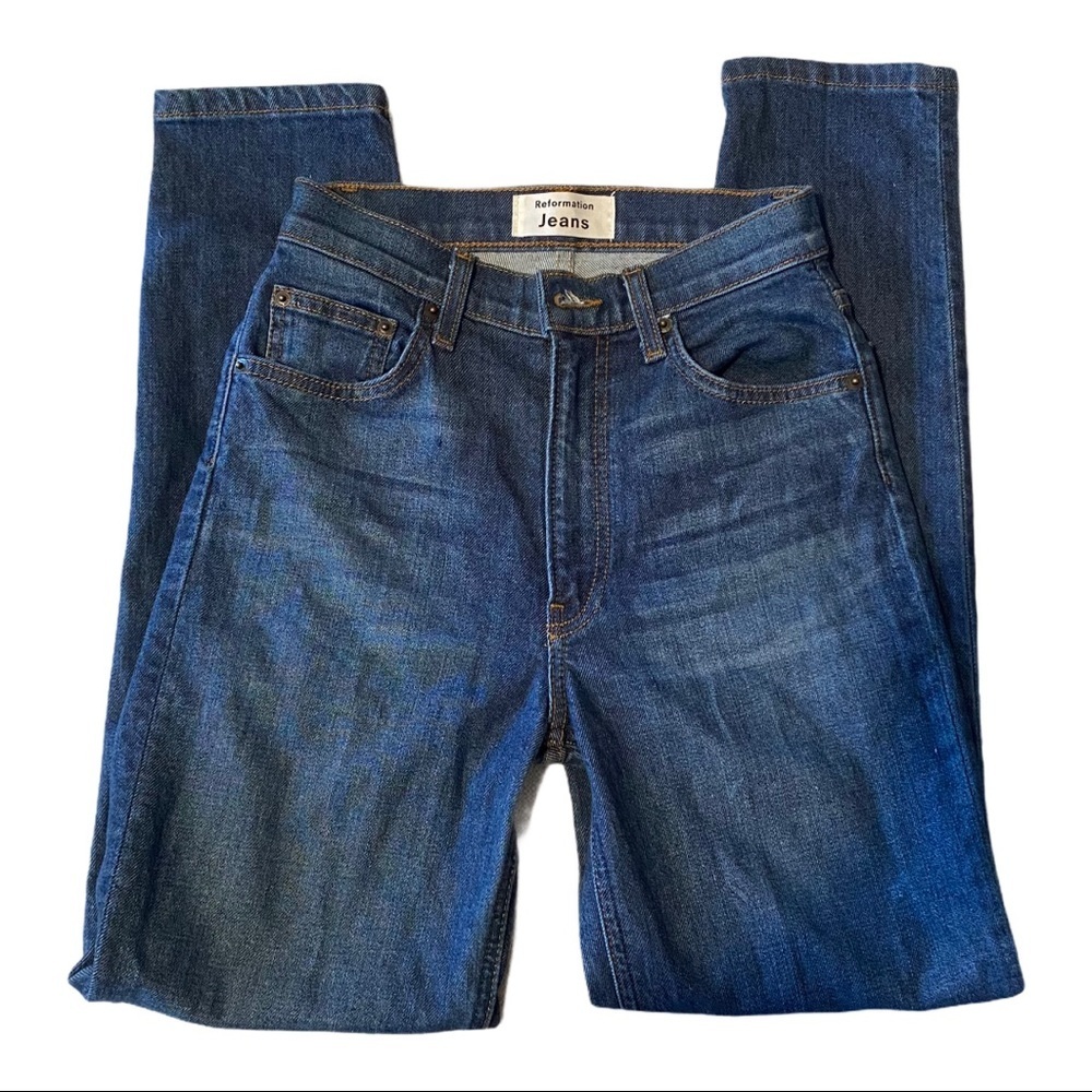 Reformation Originals mid-70's wash jeans Blue - Picture 2 of 6